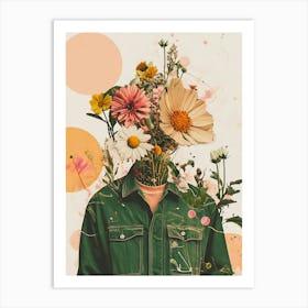 Flowers On The Head Art Print