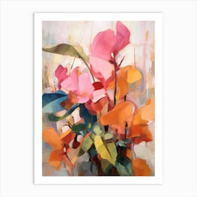 Fall Flower Painting Cyclamen 1 Art Print