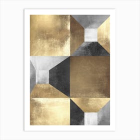 Golden geometry 9 Art Print