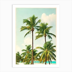 Grace Bay Beach Turks And Caicos Vintage Art Print