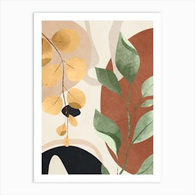 Branches And Leaves In An Abstraction 02 Art Print