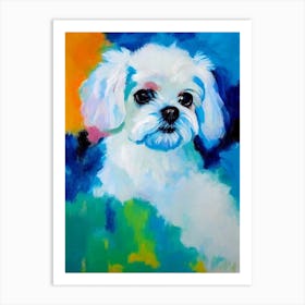 Maltese 2 Fauvist Style Dog Art Print