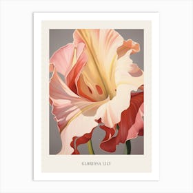 Floral Illustration Gloriosa Lily 4 Poster Art Print