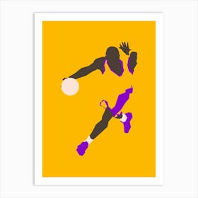 Basketball Player Dribbling 1 Art Print