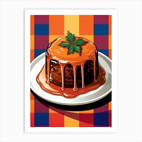 Sticky Toffee Pudding Pop Art Cartoon 2 Art Print