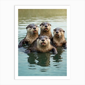 Otters Art Print
