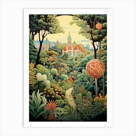 Park Gell Spain Henri Rousseau Style 1 Art Print