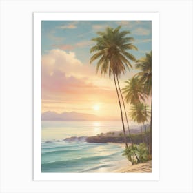 Sunset At The Beach 8 Art Print