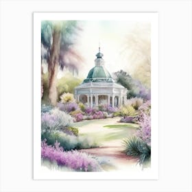 Ballarat Botanical Gardens, 1, Australia Pastel Watercolour Art Print