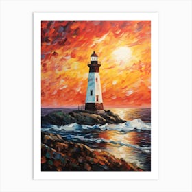 Sunset Lighthouse 15 Art Print