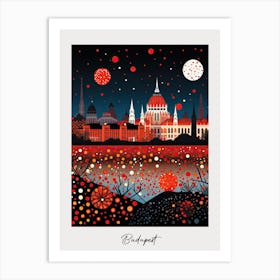 Poster Of Budapest, Illustration In The Style Of Pop Art 3 Art Print