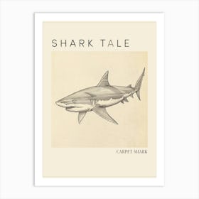 Carpet Shark Vintage Illustration 4 Poster Art Print