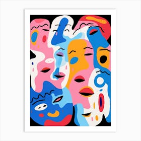 Group Of Faces Art Print