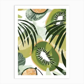 Kiwi Close Up Illustration 2 Art Print