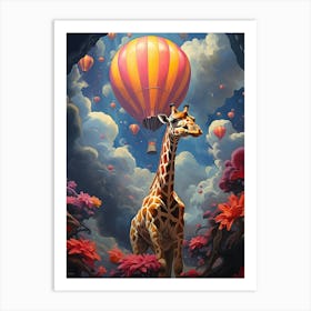 Giraffe In The Sky Art Print