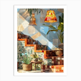 Tiled Patio Art Print