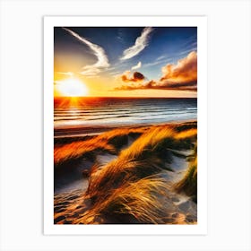 Sunset On The Beach 1035 Art Print