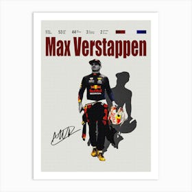 Max Verstappen Minimal Art Print