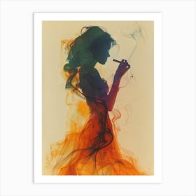 Smokey Woman 2 Art Print