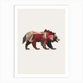 Polygonal Bear 1 Art Print