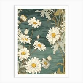 Daisies On The Water Art Print