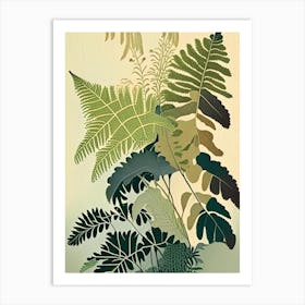 American Maidenhair Fern Rousseau Inspired Art Print