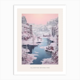 Dreamy Winter National Park Poster  Yellowstone National Park United States 1 Art Print