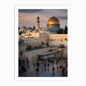 Jerusalem At Sunset Art Print