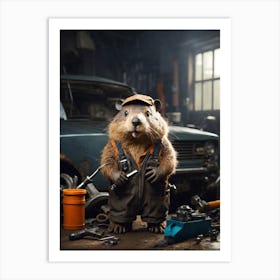 Beaver Mechanic Art Print