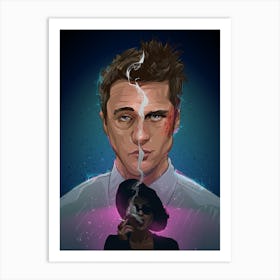 Fight Club Two Face Art Print