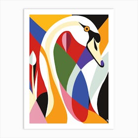 Abstract of a Swan Art Print