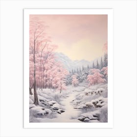 Dreamy Winter Painting Reunion National Park France 3 Art Print
