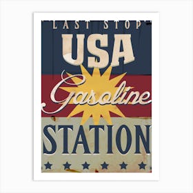 Last Stop USA Gasoline Station Art Print