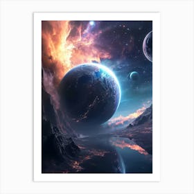 Space Planets Art Print