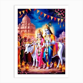 Lord Krishna 6 Art Print