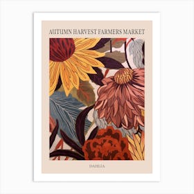 Fall Botanicals Dahlia 1 Poster Art Print