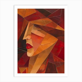 Woman In A Red Hat 3 Art Print