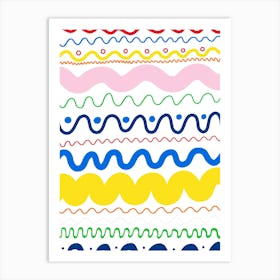 Colorful Wavy Pattern Art Print