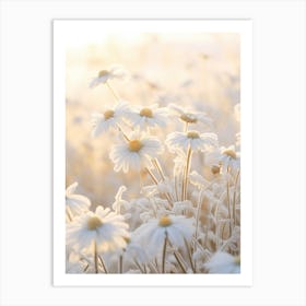 Frosty Botanical Oxeye Daisy 2 Art Print