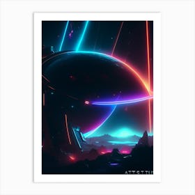 Asterism Neon Nights Space Art Print
