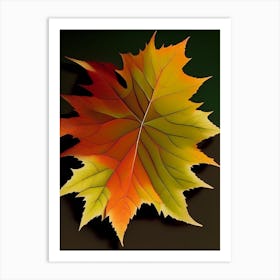 Sweet Gum Leaf Vibrant Inspired Art Print