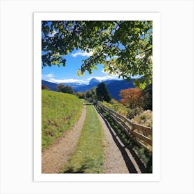 Narrow Road though the Mountains Art Print