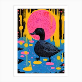 Duck Blue & Yellow Collage 2 Art Print