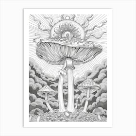 Mushroom Painting Art Print