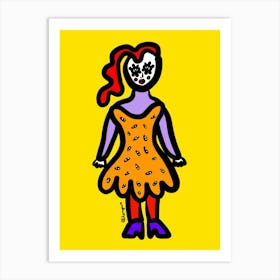 Girl In A Dress Art Print