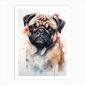 Pug Painting Art Print