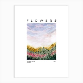 Watercolor Flowers 3 Art Print