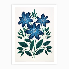 Blue Flowers 3 Art Print