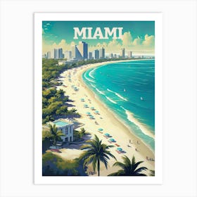 Miami Beach Florida Travel Art Print