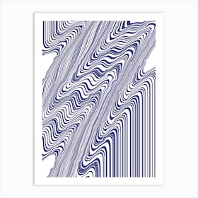 Abstract Wavy Lines On A White Background Art Print